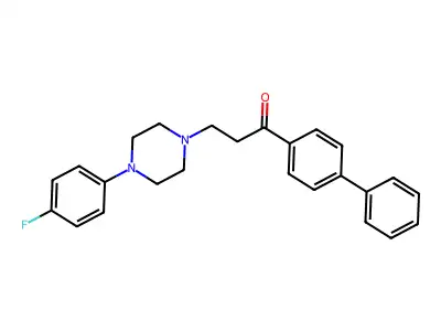 1-[1,1'-Biphenyl]-4-YL-3-[4-(4-fluorophenyl)-1-piperazinyl]-1-propanone structure