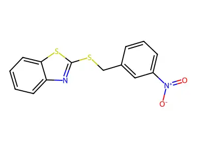 Benzothiazole, 2-[[(3-nitrophenyl)methyl]thio]- structure
