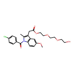 Indomethacin triethylene ester structure