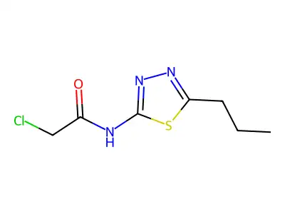2-chloro-N-(5-propyl-1,3,4-thiadiazol-2-yl)acetamide structure