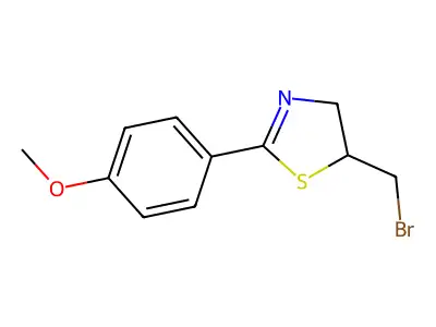5-(Bromomethyl)-2-(4-methoxyphenyl)-4,5-dihydro-1,3-thiazole structure