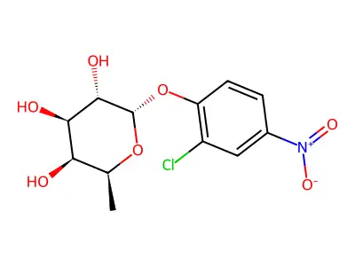 2-(2-Chloro-4-nitrophenoxy)-6-methyloxane-3,4,5-triol structure