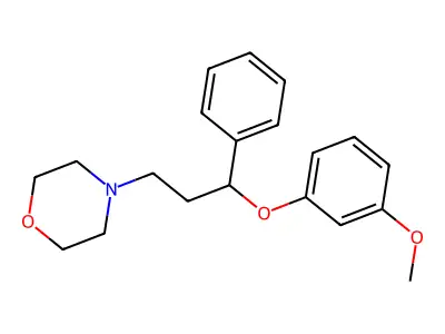 Morpholine, 4-(3-(3-methoxyphenoxy)-3-phenylpropyl)- structure