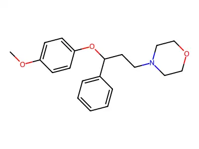 Morpholine, 4-(3-(4-methoxyphenoxy)-3-phenylpropyl)- structure