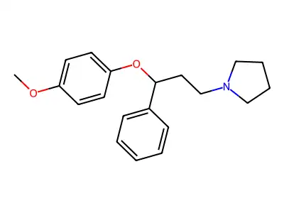 Pyrrolidine, 1-(3-(4-methoxyphenoxy)-3-phenylpropyl)- structure