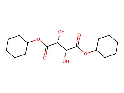 Dicyclohexyl 2,3-dihydroxybutanedioate structure