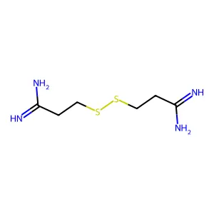 3-[(2-Carbamimidoylethyl)disulfanyl]propanimidamide structure