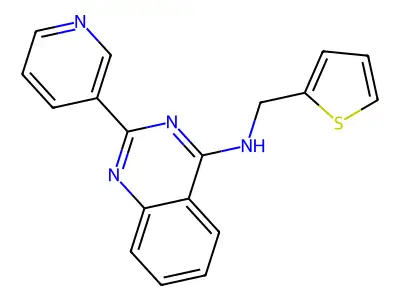 2-(Pyridin-3-yl)-N-(thiophen-2-ylmethyl)quinazolin-4-amine structure
