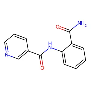 N-(2-carbamoylphenyl)pyridine-3-carboxamide structure