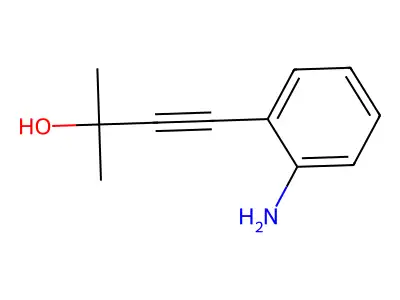 4-(2-Aminophenyl)-2-methylbut-3-yn-2-ol structure