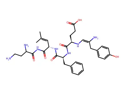 Enkephalinamide-leu, cyclo(alpha,gamma-dibutyric acid(2)-glutamyl(3))- structure