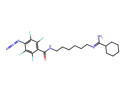 1-(6-(4-Azido-2,3,5,6-tetrafluorobenzamido)hexyl)-3-cyclohexylcarbodiimide structure