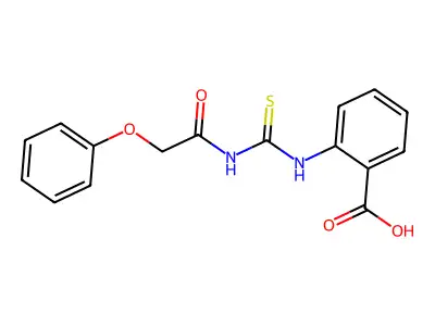 2-[(2-Phenoxyacetyl)carbamothioylamino]benzoic acid structure