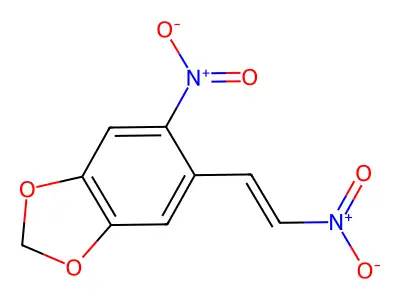 1,3-Benzodioxole, 5-nitro-6-(2-nitroethenyl)- structure