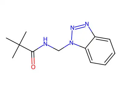 N-(1H-1,2,3-Benzotriazol-1-ylmethyl)-2,2-dimethylpropanamide structure