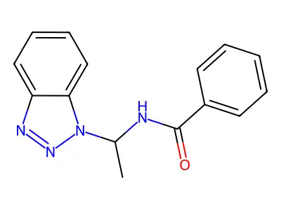 N-[1-(1H-1,2,3-Benzotriazol-1-yl)ethyl]benzamide structure