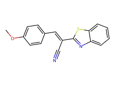 (2E)-2-(1,3-Benzothiazol-2-YL)-3-(4-methoxyphenyl)prop-2-enenitrile structure