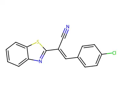 2-(1,3-Benzothiazol-2-yl)-3-(4-chlorophenyl)prop-2-enenitrile structure
