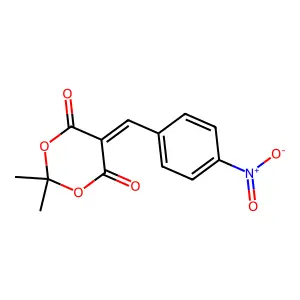 2,2-Dimethyl-5-(4-nitro-benzylidene)-(1,3)dioxane-4,6-dione structure
