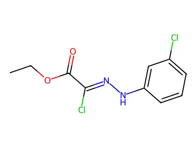 ethyl (2E)-chloro[(3-chlorophenyl)hydrazono]acetate structure