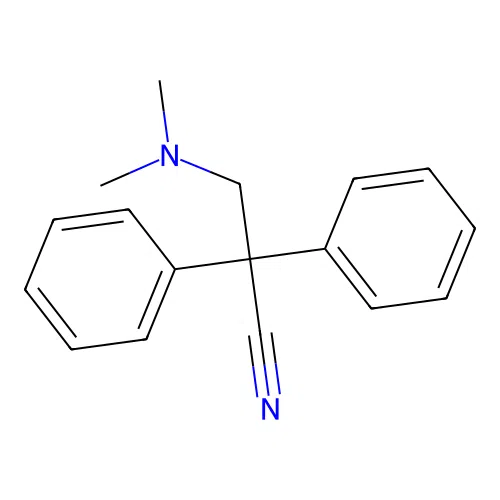 3-(Dimethylamino)-2,2-diphenylpropanenitrile structure