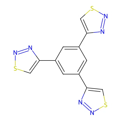 4-(3,5-Di(1,2,3-thiadiazol-4-yl)phenyl)-1,2,3-thiadiazole structure