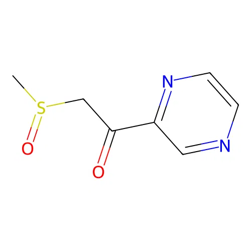 2-(Methylsulfinylacetyl) pyrazine structure