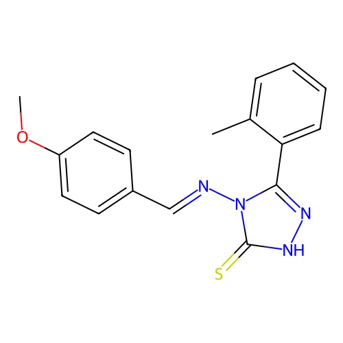 4-((4-Methoxybenzylidene)amino)-5-(2-methylphenyl)-4H-1,2,4-triazole-3-thiol structure