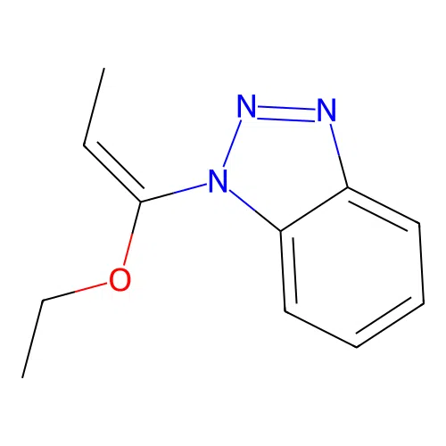 1H-1,2,3-benzotriazole, 1-[(1E)-1-ethoxy-1-propenyl]- structure