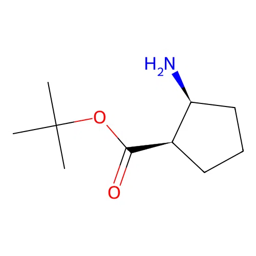 rac-tert-butyl (1R,2S)-2-aminocyclopentane-1-carboxylate structure