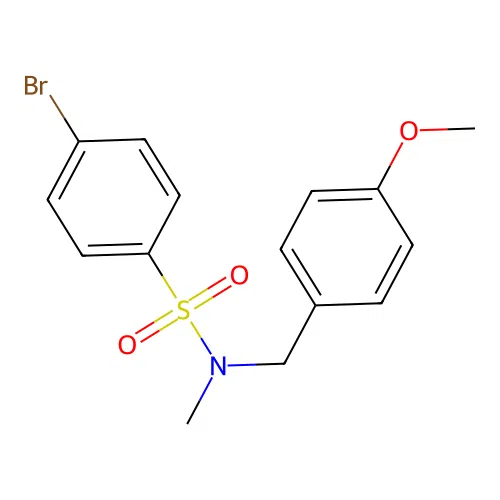 N-methyl-N-(4-methoxybenzyl)-4-bromophenylsulfonamide structure