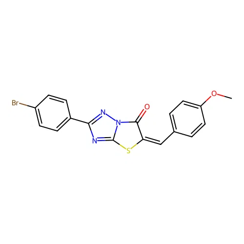 2-(4-Bromophenyl)-5-(4-methoxybenzylidene)thiazolo[3,2-b][1,2,4]triazol-6(5H)-one structure