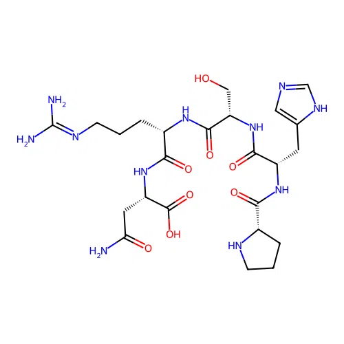 Pro-His-Ser-Arg-Asn structure