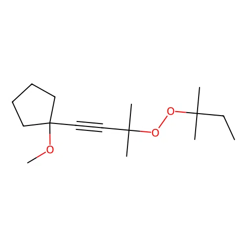 1-Methoxy-1-(3-methyl-3-(tert-pentylperoxy)but-1-yn-1-yl)cyclopentane structure