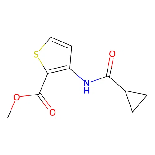 Methyl 3-[(cyclopropylcarbonyl)amino]-2-thiophenecarboxylate structure