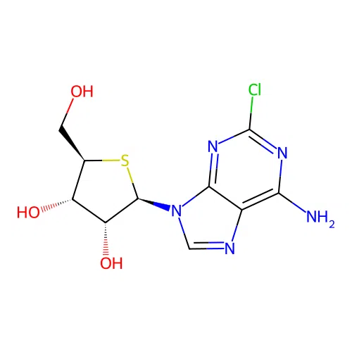 (2R,3R,4S,5R)-2-(6-amino-2-chloropurin-9-yl)-5-(hydroxymethyl)thiolane-3,4-diol structure