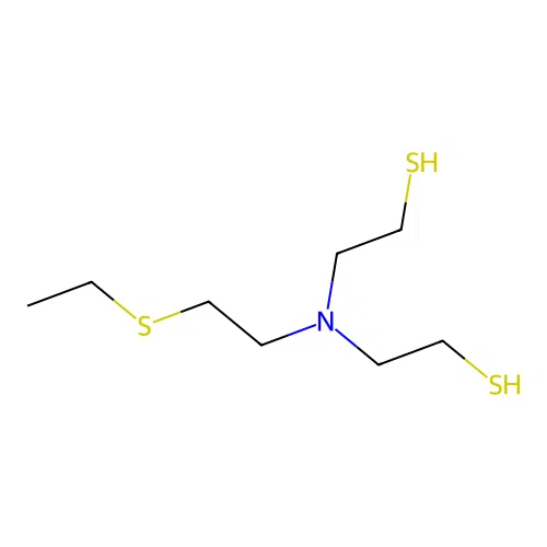 2-[2-Ethylsulfanylethyl(2-sulfanylethyl)amino]ethanethiol structure