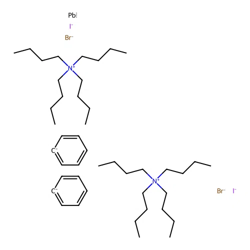 N,N,N-Tributyl-1-butanaminium dibromodiiododiphenylplumbate(2-) (2:1) structure