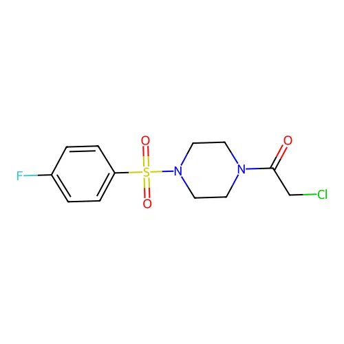 2-Chloro-1-[4-(4-fluorobenzenesulfonyl)piperazin-1-yl]ethan-1-one structure