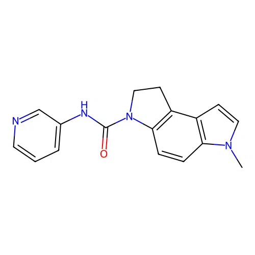6-Methyl-N-(pyridin-3-yl)-1,6-dihydropyrrolo[3,2-e]indole-3(2H)-carboxamide structure