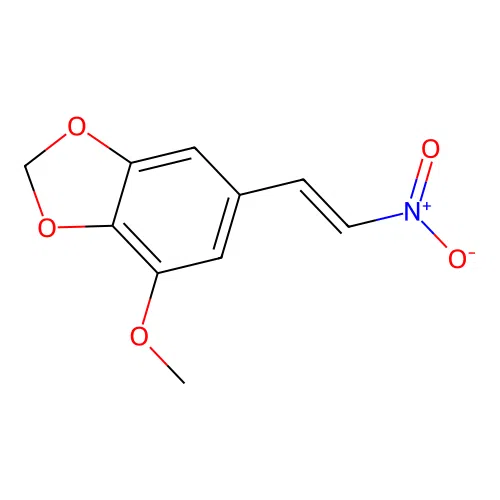 1,3-Benzodioxole, 4-methoxy-6-(2-nitroethenyl)- structure