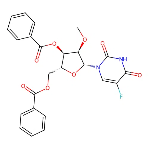 3',5'-Di-O-benzoyl-5-fluoro-2'-O-methyluridine structure