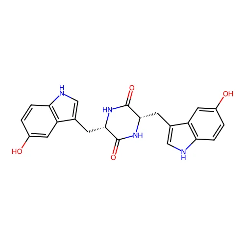 Cyclo(5-hydroxytryptophyl-5-hydroxytryptophyl) structure