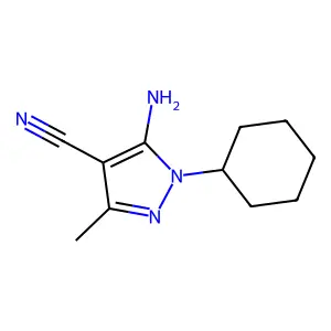 5-Amino-1-cyclohexyl-3-methyl-1H-pyrazole-4-carbonitrile structure