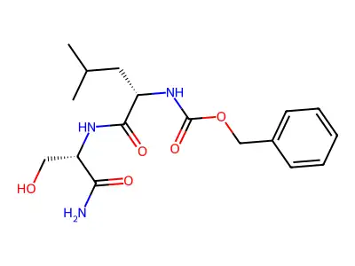 CARBOBENZYLOXY-L-LEUCYL-L-SERINAMIDE structure