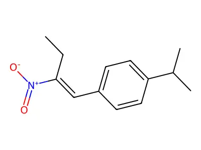 Benzene,1-(1-methylethyl)-4-(2-nitro-1-buten-1-YL)- structure