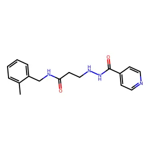 Isonicotinic acid, 2-(2-((o-methylbenzyl)carbamoyl)ethyl)hydrazide structure
