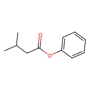 Butanoic acid, 3-methyl-, phenyl ester structure