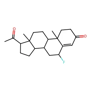 6-Fluoropregn-4-ene-3,20-dione structure