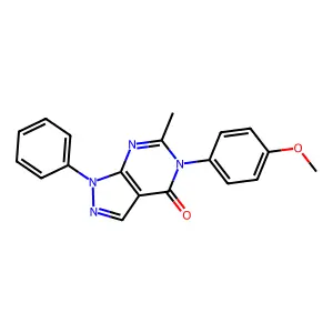 5-(4-Methoxyphenyl)-6-methyl-1-phenylpyrazolo[3,4-d]pyrimidin-4-one structure